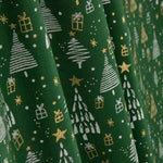 Popelín Estampado Bosque Navideño Verde - Ribes y Casals