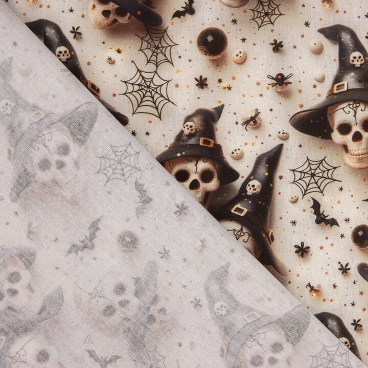Popelín Estampado Calaveras Halloween - Ribes y Casals
