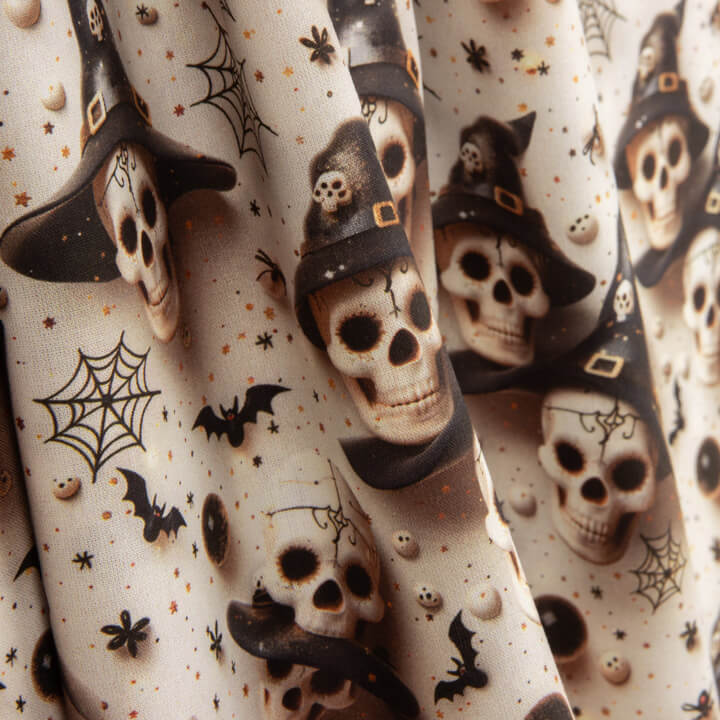 Popelín Estampado Calaveras Halloween - Ribes y Casals