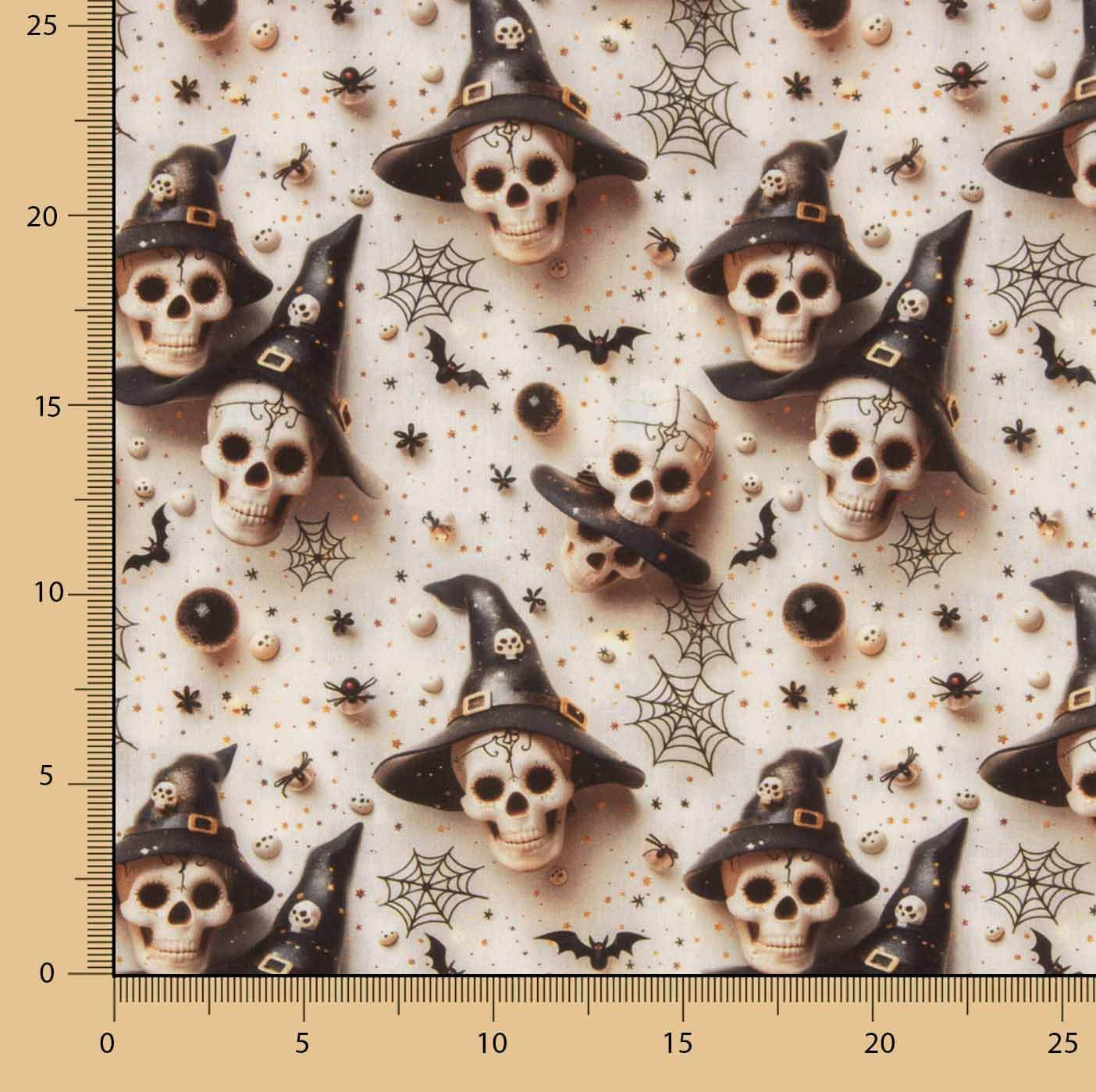 Popelín Estampado Calaveras Halloween - Ribes y Casals