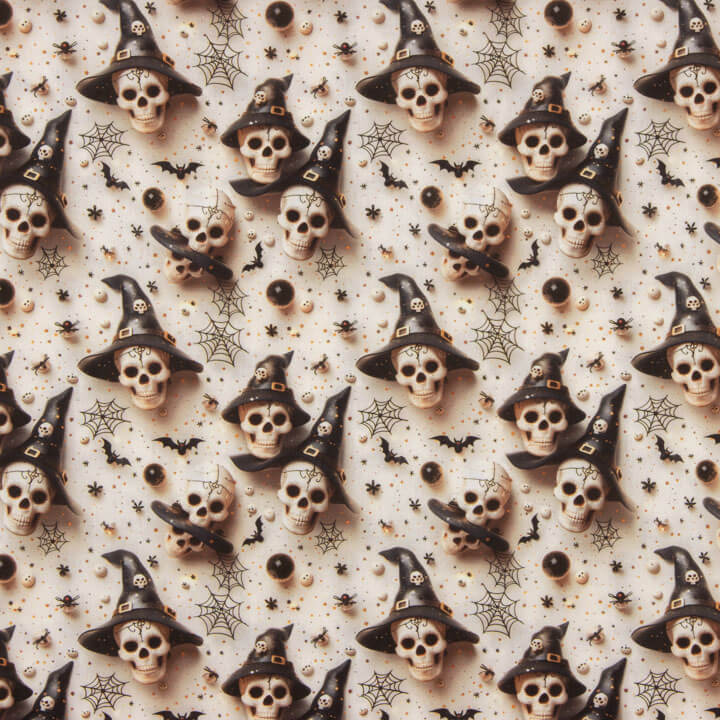 Popelín Estampado Calaveras Halloween - Ribes y Casals