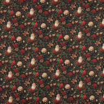 Popelín Estampado Navidad Papá Noel y Cardenales - Ribes y Casals