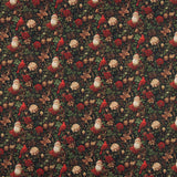 Popelín Estampado Navidad Papá Noel y Cardenales - Ribes y Casals