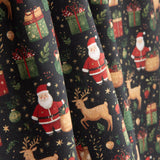 Popelín Estampado Navidad Papá Noel y Renos - Ribes y Casals