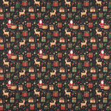 Popelín Estampado Navidad Papá Noel y Renos - Ribes y Casals