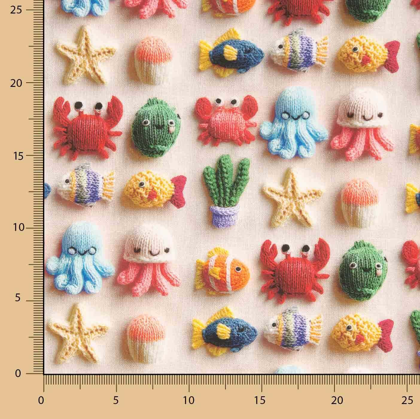 Cretona Algodón Fondo Marino Kawaii - Ribes y Casals