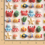 Cretona Algodón Fondo Marino Kawaii - Ribes y Casals