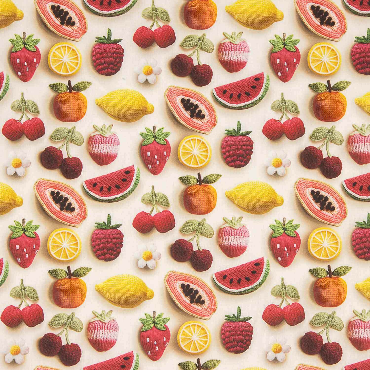 Cretona Algodón Estampado Frutas Gourmet - Ribes y Casals