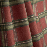 Loneta Efecto Lino Cuadros Highlands Granate - Ribes y Casals