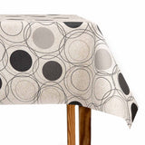 Mantel Resinado Círculos Geométricos Gris y Negro - Ribes y Casals