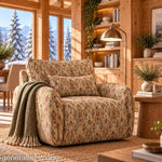 Loneta Efecto Lino Ikat Oriental Topo - Ribes y Casals