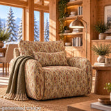 Loneta Efecto Lino Ikat Oriental Topo - Ribes y Casals