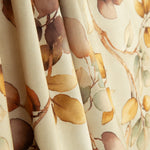 Loneta Efecto Lino Hojas de Otoño Beige - Ribes y Casals