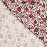 Sarga de Viscosa Estampada Flores Rosa y Burdeos - Ribes y Casals