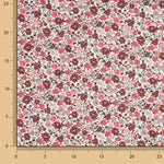 Sarga de Viscosa Estampada Flores Rosa y Burdeos - Ribes y Casals