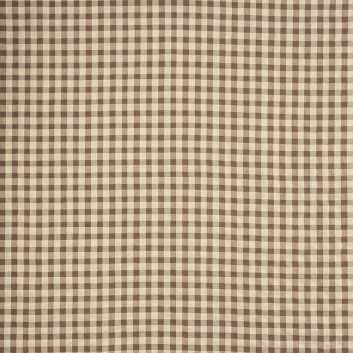 Seersucker Cuadros Vichy Beige y Marrón - Ribes y Casals