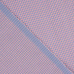 Popelina Seersucker Mini Cuadros Azul y Rosa - Ribes y Casals
