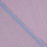 Popelina Seersucker Mini Cuadros Azul y Rosa - Ribes y Casals