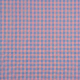 Popelina Seersucker Cuadros Azul y Rosa - Ribes y Casals