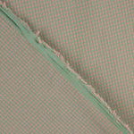 Popelina Seersucker Mini Cuadros Verde y Salmón - Ribes y Casals