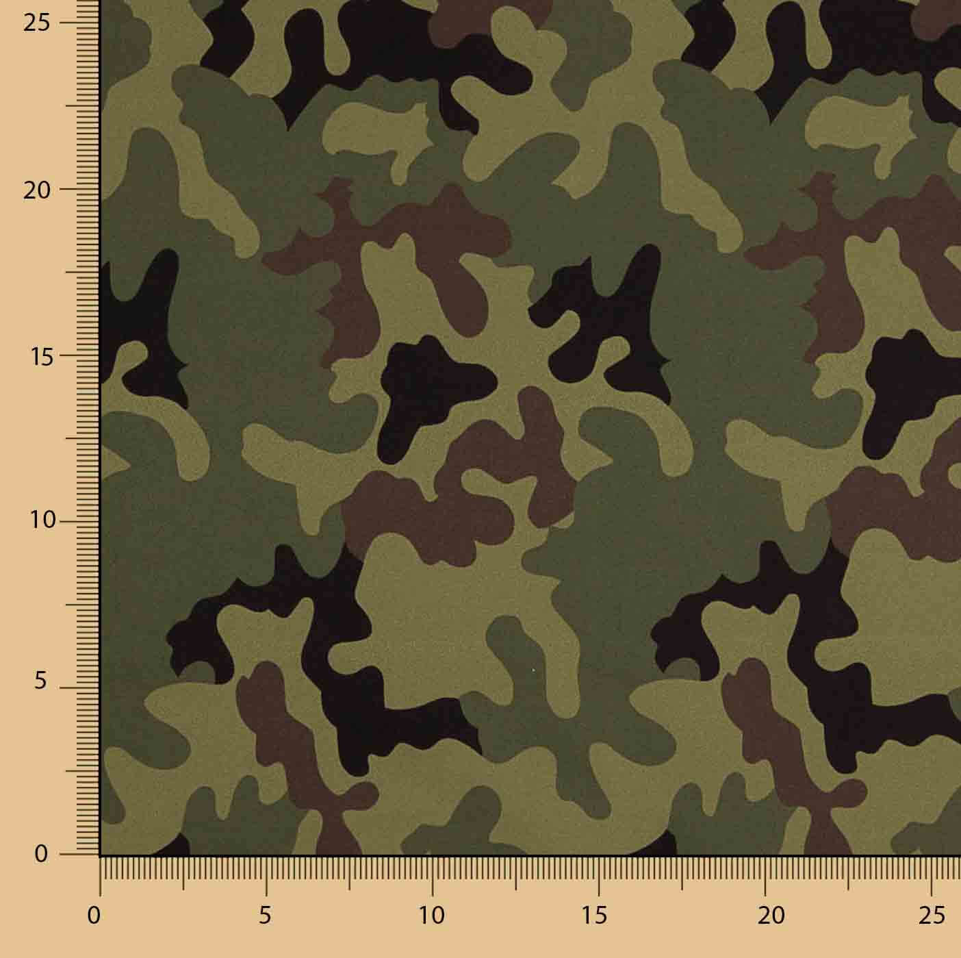 Fibra Técnica Sorona Estampado Camuflaje Verde - Ribes y Casals