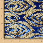 Punto de Terciopelo Azul con Lentejuelas Doradas - Ribes y Casals