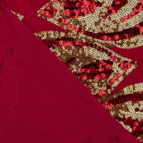 Punto de Terciopelo Rojo con Lentejuelas Doradas - Ribes y Casals