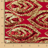 Punto de Terciopelo Rojo con Lentejuelas Doradas - Ribes y Casals