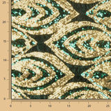 Punto de Terciopelo Verde con Lentejuelas Doradas - Ribes y Casals