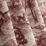 Loneta Efecto Lino Bosque de Ciervos Granate - Ribes y Casals