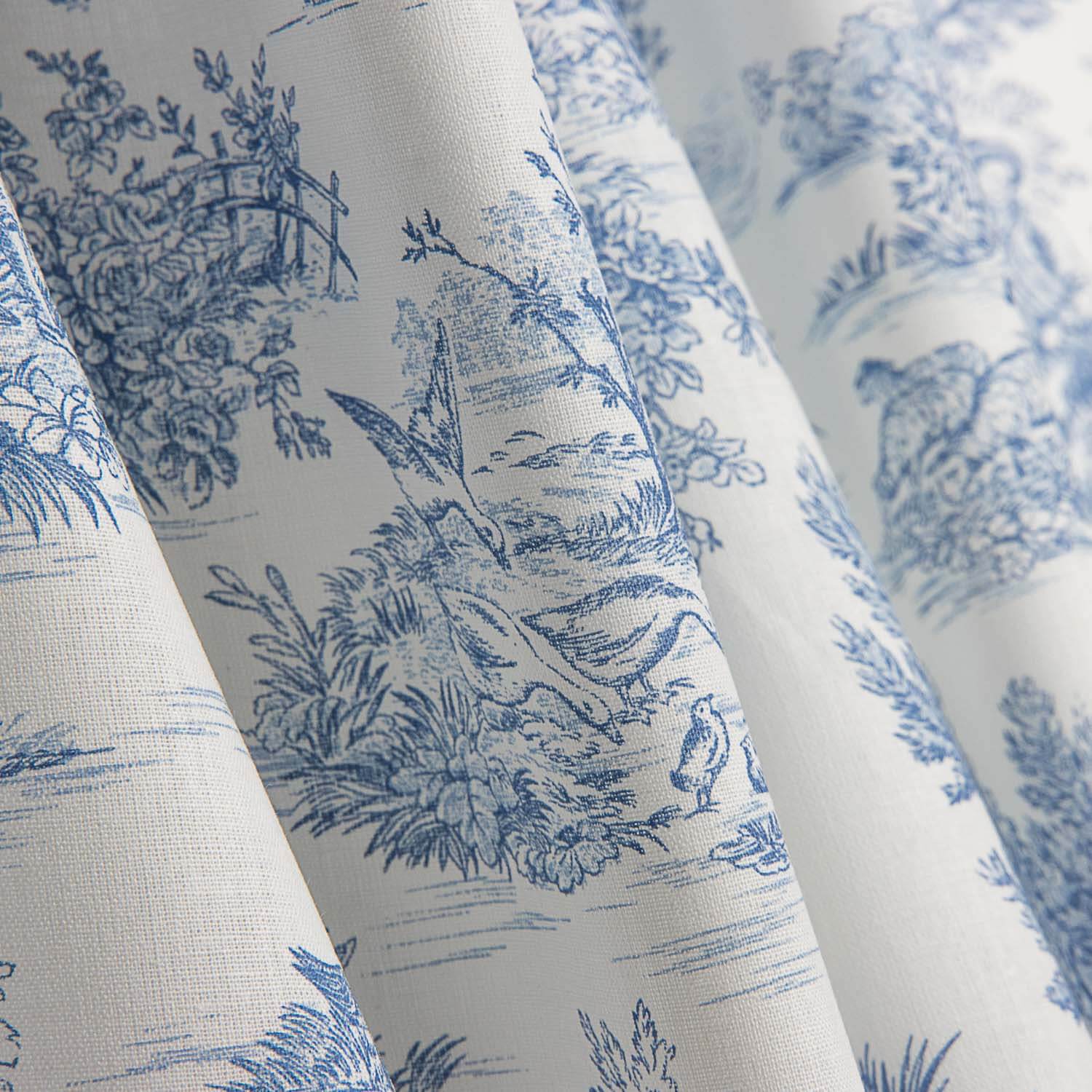 Sábana Algodón Toile de Jouy Azul - Ribes y Casals