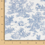 Sábana Algodón Toile de Jouy Azul - Ribes y Casals