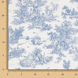 Sábana Algodón Toile de Jouy Azul - Ribes y Casals
