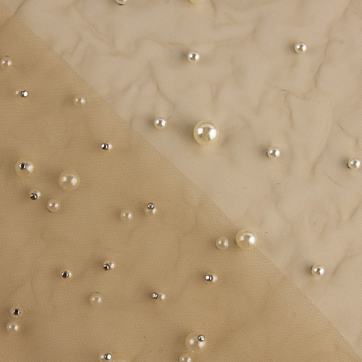 Tul Beige con Perlas Nácar - Ribes y Casals