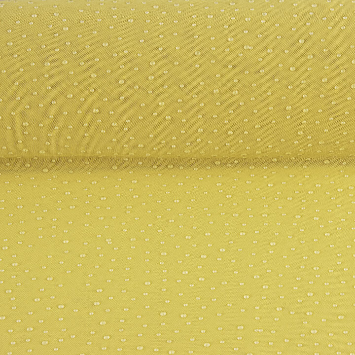 Tul Elástico Amarillo Efecto Gotas de Agua - Ribes y Casals