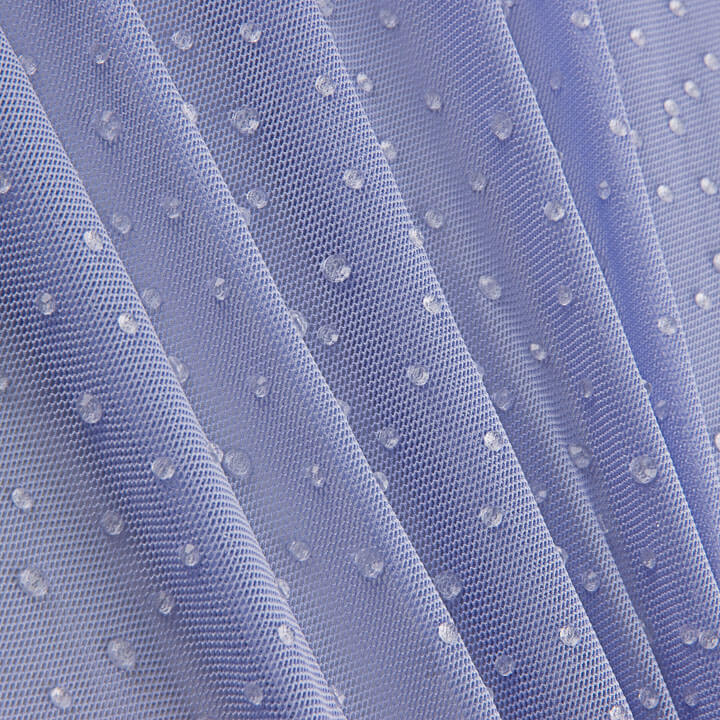 Tul Elástico Azul Lavanda Efecto Gotas de Agua - Ribes y Casals