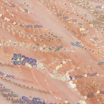 Tul Estelar con Lentejuelas Coral - Ribes y Casals