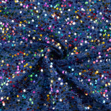 Tul Fantasía Azul con Lentejuelas Multicolor - Ribes y Casals