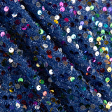 Tul Fantasía Azul con Lentejuelas Multicolor - Ribes y Casals
