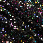 Tul Fantasía Negro con Lentejuelas Multicolor - Ribes y Casals