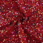 Tul Fantasía Rojo con Lentejuelas Multicolor - Ribes y Casals