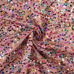 Tul Fantasía Rosa con Lentejuelas Multicolor - Ribes y Casals