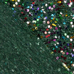 Tul Fantasía Verde con Lentejuelas Multicolor - Ribes y Casals