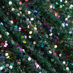 Tul Fantasía Verde con Lentejuelas Multicolor - Ribes y Casals