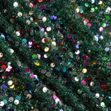 Tul Fantasía Verde con Lentejuelas Multicolor - Ribes y Casals