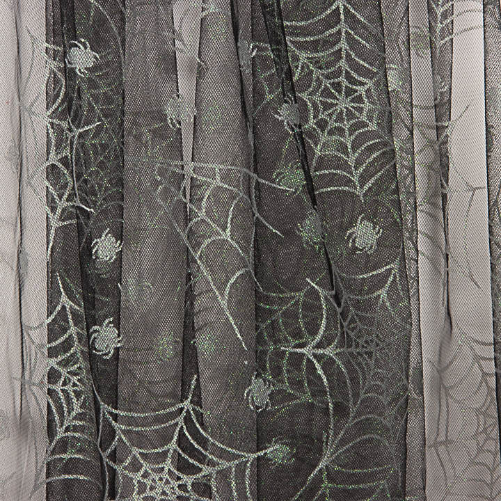 Tul Negro Arañas Plateadas Halloween - Ribes y Casals