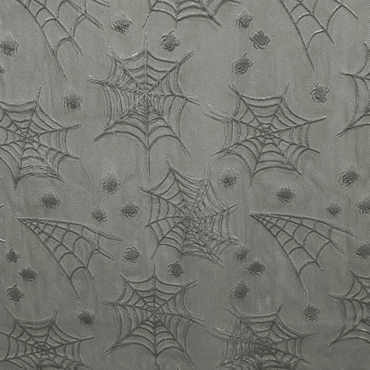 Tul Negro Arañas Plateadas Halloween - Ribes y Casals