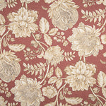 Loneta Efecto Lino Jardín Imperial Terracota - Ribes y Casals