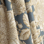 Loneta Efecto Lino Jardín Imperial Azul - Ribes y Casals
