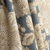 Loneta Efecto Lino Jardín Imperial Azul - Ribes y Casals